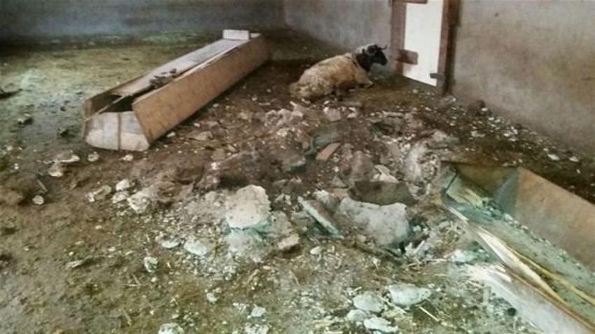 Köye havan mermisi düştü