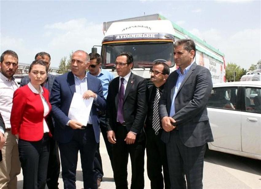 CHP'nin seçim TIR'ı Erzurum'a giremedi