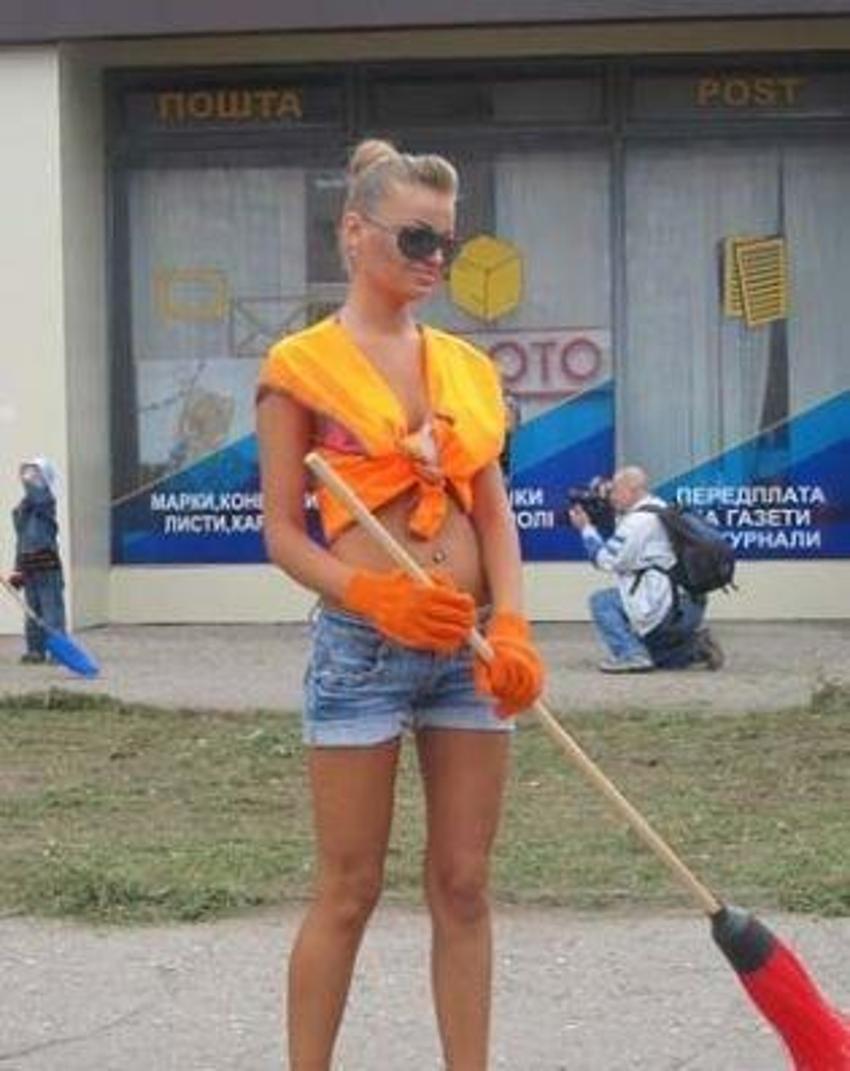 Ukrayna'nın temizlik işçileri