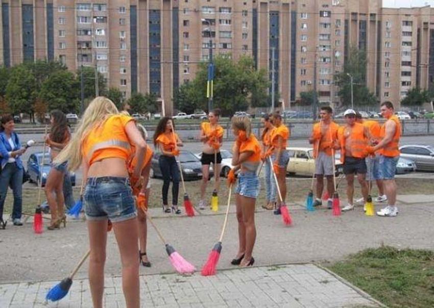 Ukrayna'nın temizlik işçileri