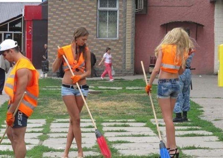 Ukrayna'nın temizlik işçileri
