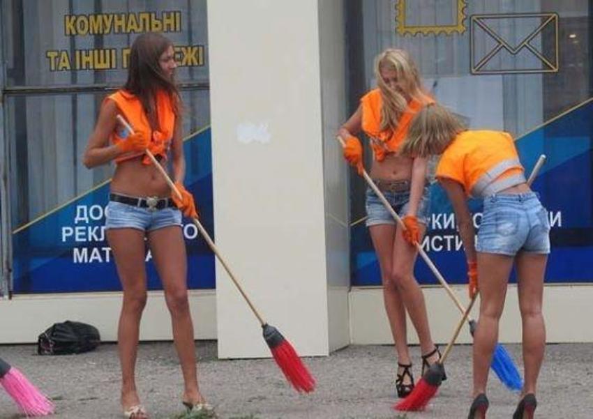 Ukrayna'nın temizlik işçileri