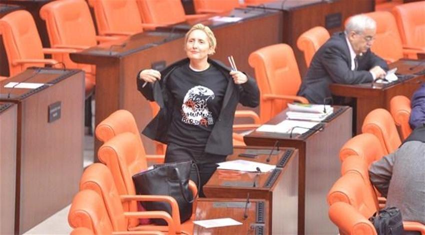 Melda Onur TBMM Genel Kurulu'na böyle geldi
