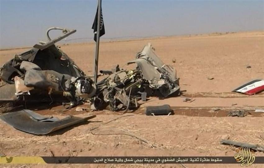IŞİD düşürdüğü helikopterlerin fotoğraflarını yayınladı