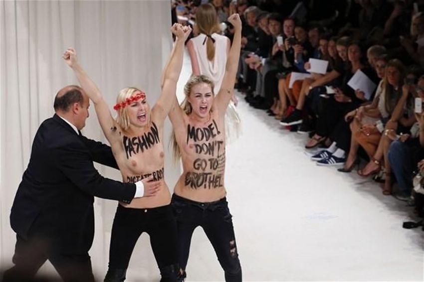 FEMEN defile bastı