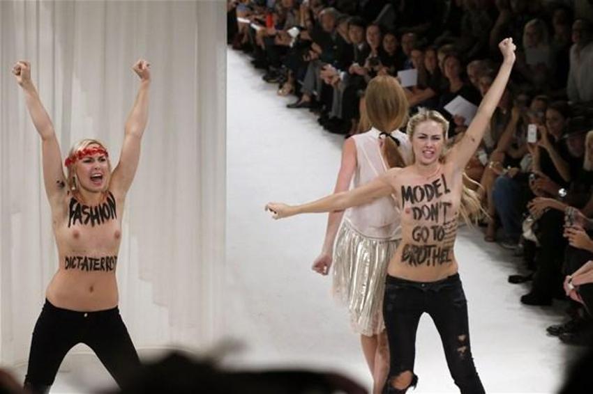 FEMEN defile bastı