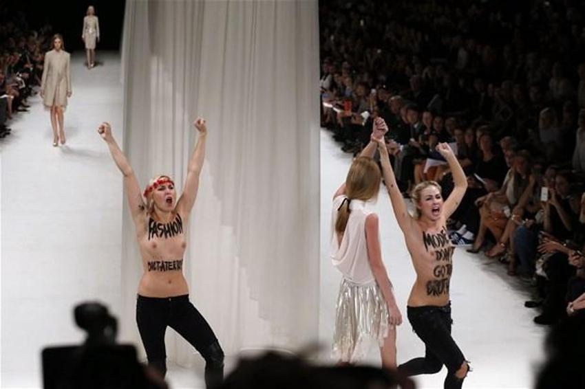 FEMEN defile bastı