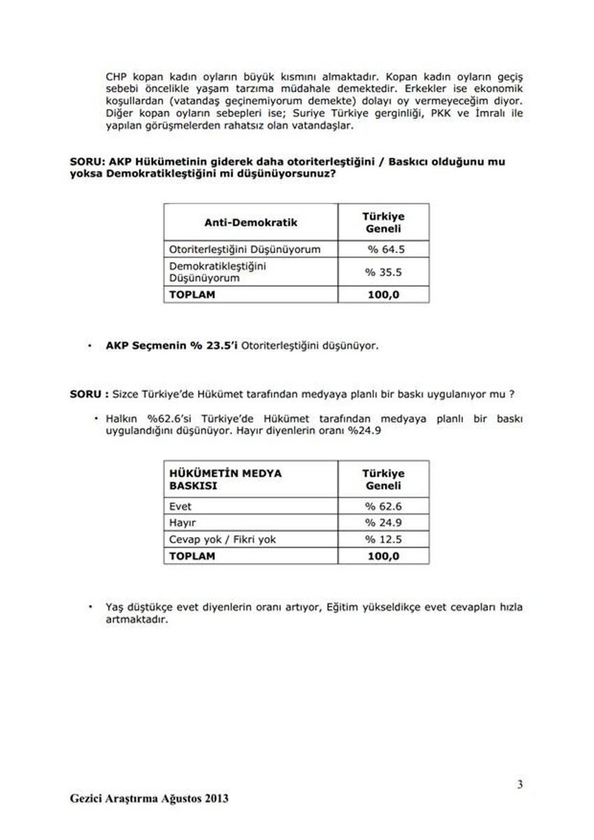 Son seçim anketi