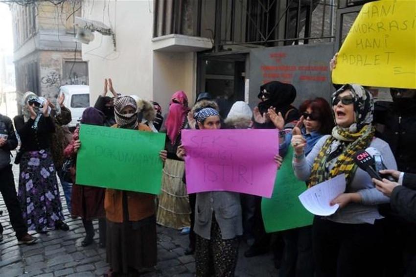 Zürafa Sokak'ta genelev eylemi