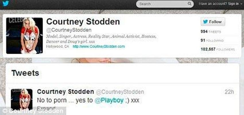 Courtney Stodden Playboy'dan darbe yedi!