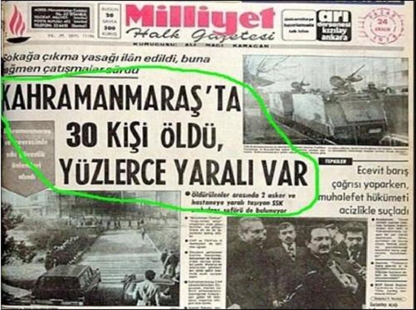 Maraş katliamının yıl dönümü