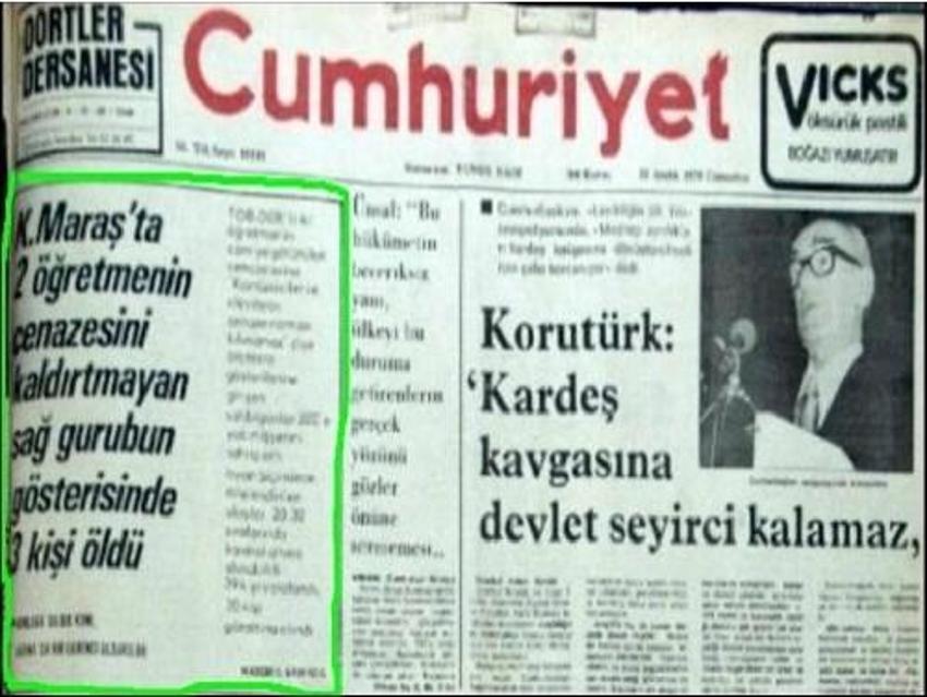 Maraş katliamının yıl dönümü