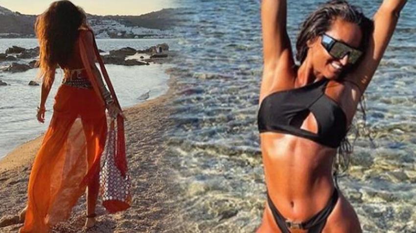 Eda Taşpınar'dan Mikonos'ta iddialı pozlar!
