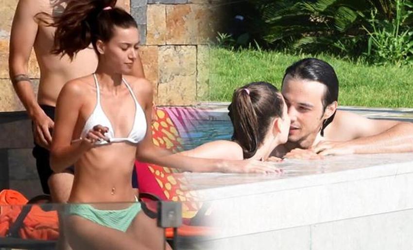 Afra Saraçoğlu ve Mert Yazıcıoğlu aşka geldi! Öpmelere doyamadılar