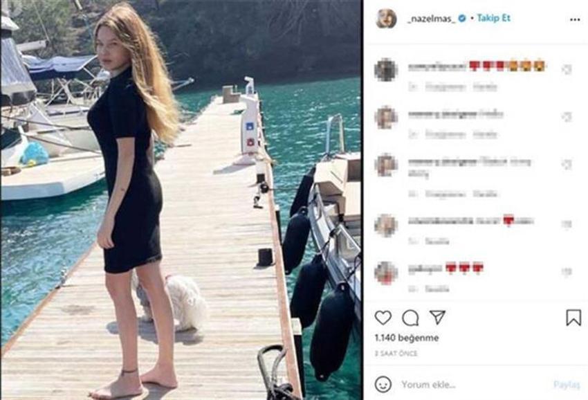 Naz Elmas denizi değil eşini tercih etti