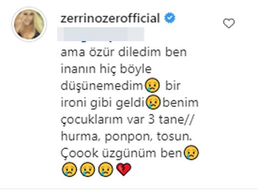 Zerrin Özer o sözleriyle tepki çekti! 'Sadece ironiydi'