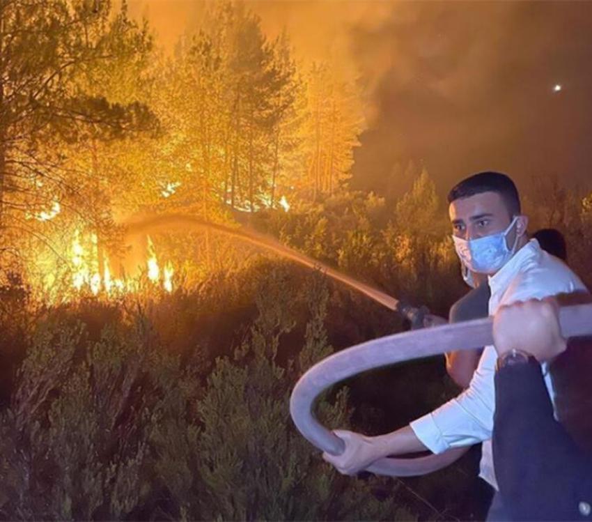 Yangın bölgesindeki görüntüleri tepki çeken CZN Burak'tan açıklama