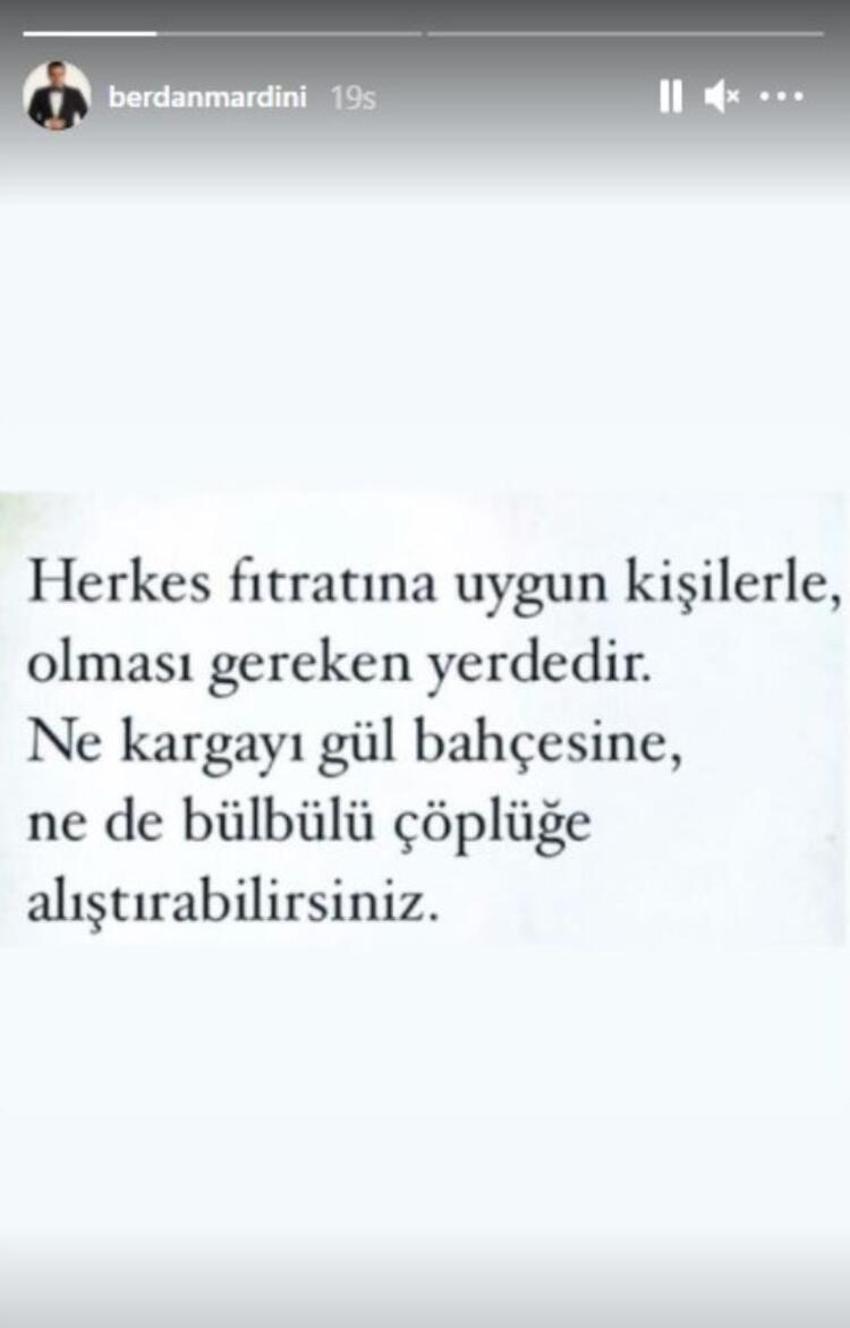 Boşanma aşamasındayken aldatıldığını öğrenen Berdan Mardini'den flaş paylaşım!