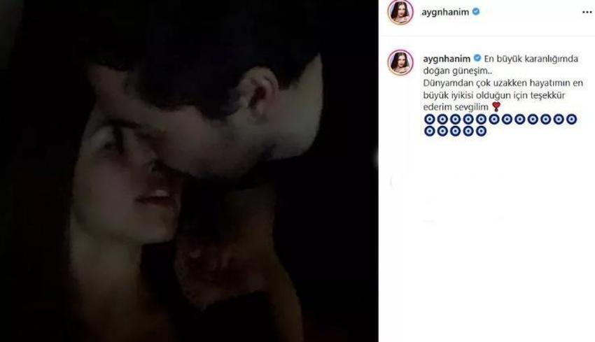 Aygün Aydın yeni sevgilisiyle dudak dudağa!