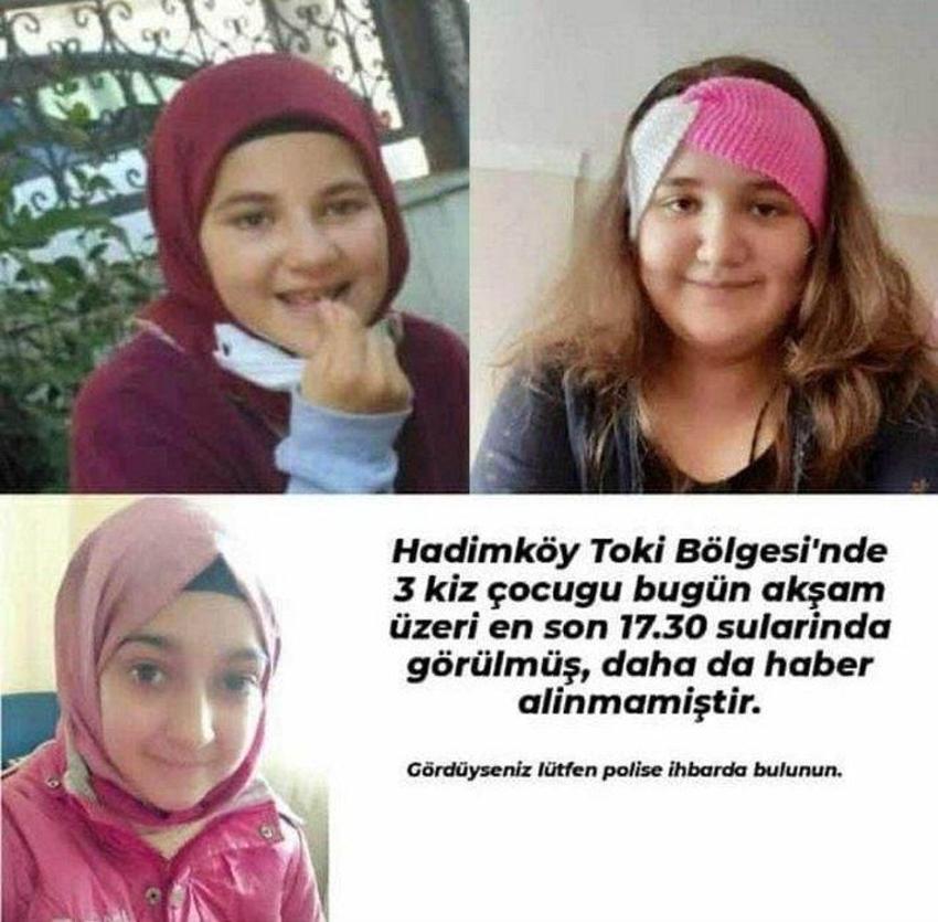 İstanbul'da kaybolan 3 kız hakkında flaş gelişme!