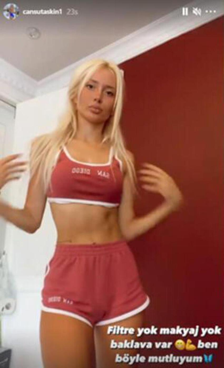 Cansu Taşkın düzgün fiziğiyle dikkat çekti!