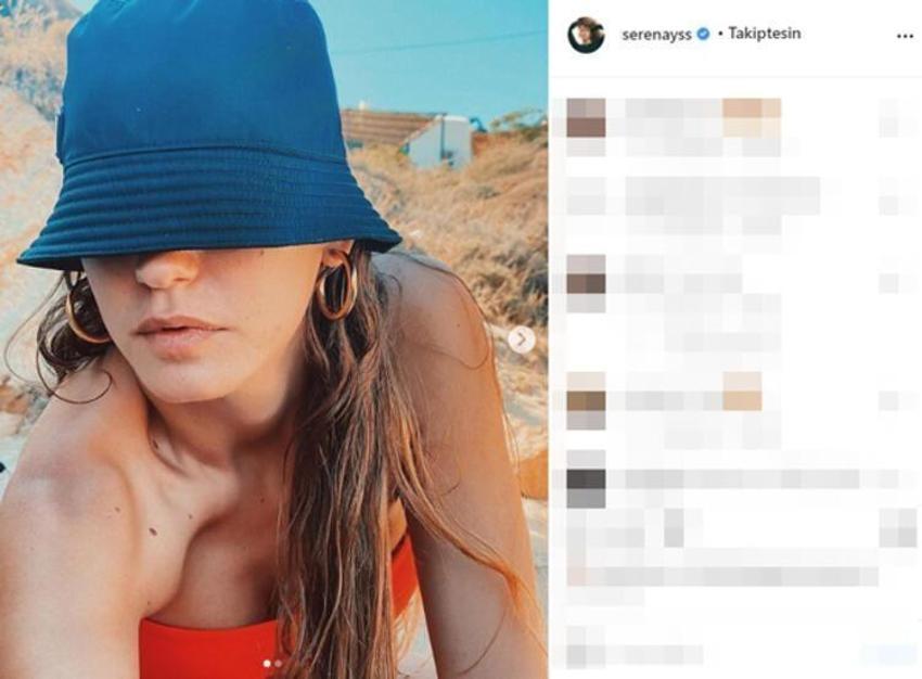 Serenay Sarıkaya'dan ayna karşısında pozlar!