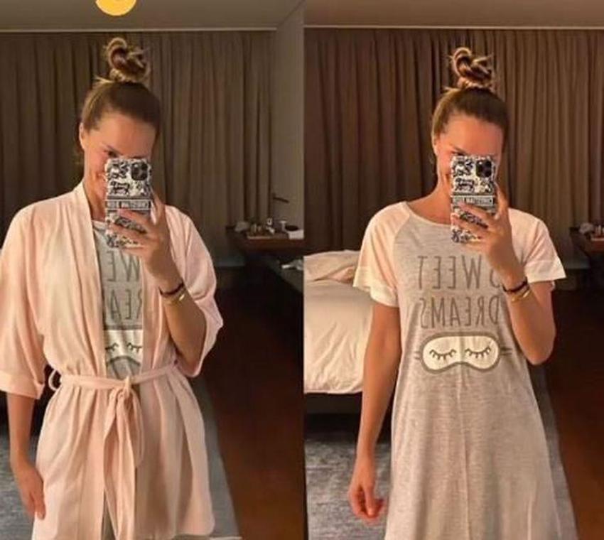 Ebru Şallı'dan ayna karşısında 'iyi geceler' pozu