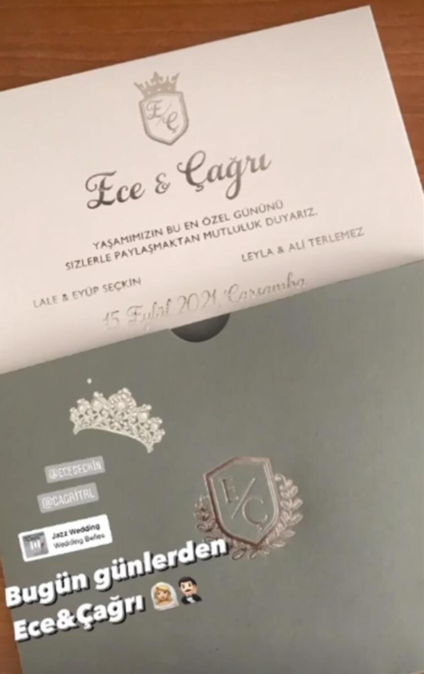 Ece Seçkin ile Çağrı Terlemez evlendi! Seçkin'in gelinliği olay oldu...