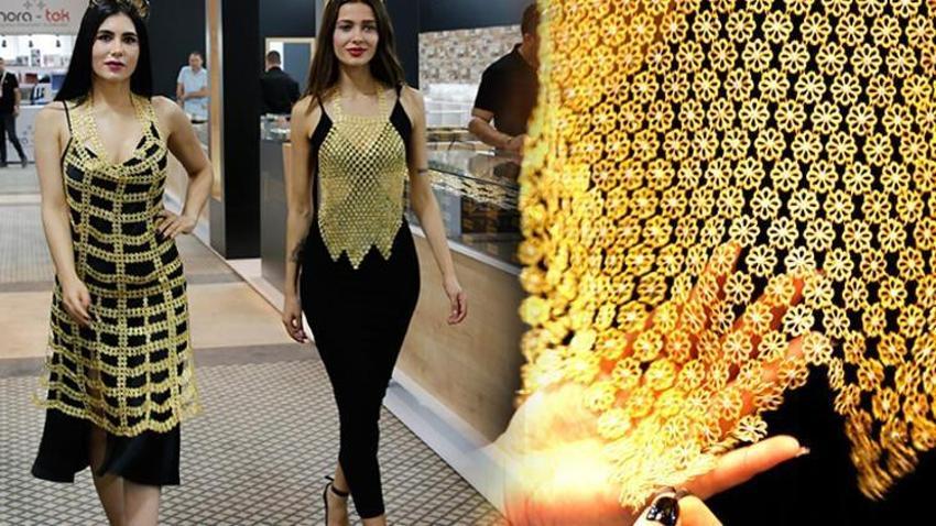 Kilolarca altınla elbise yaptılar! Fiyatını duyan şaştı kaldı