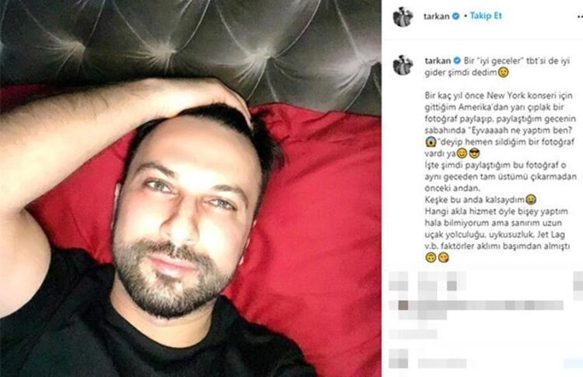 Tarkan’dan 'yarı çıplak fotoğraf' itirafı!