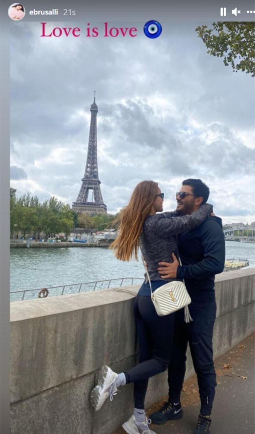 Ebru Şallı ve Uğur Akkuş aşka geldi! Paris'te...