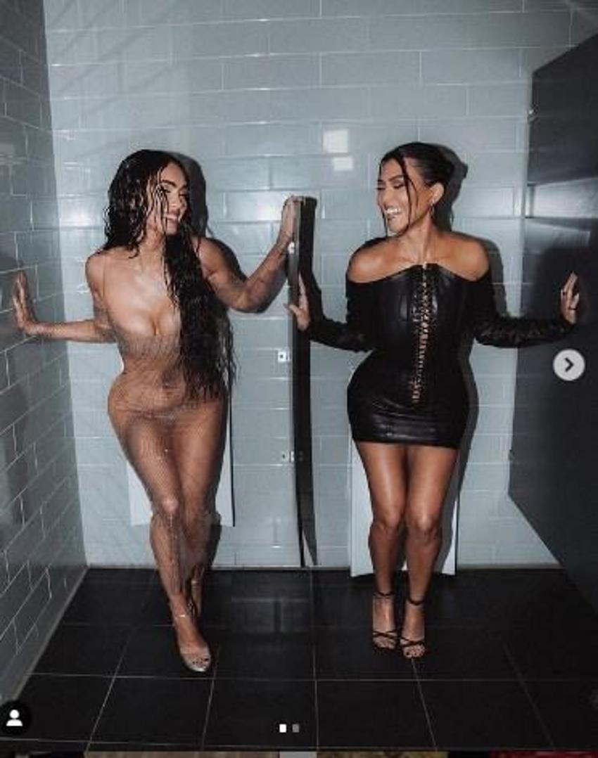 Kourtney Kardashian ve Megan Fox’un üstsüz pozları olay yarattı!