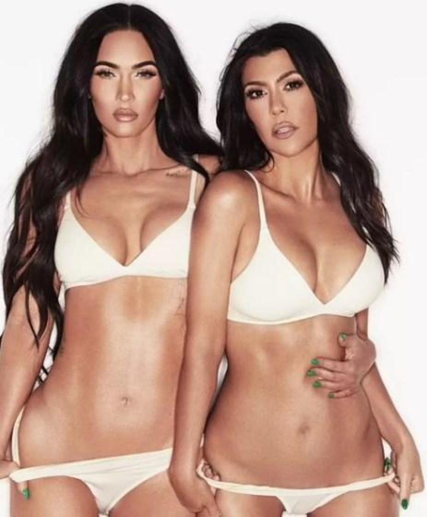 Kourtney Kardashian ve Megan Fox’un üstsüz pozları olay yarattı!