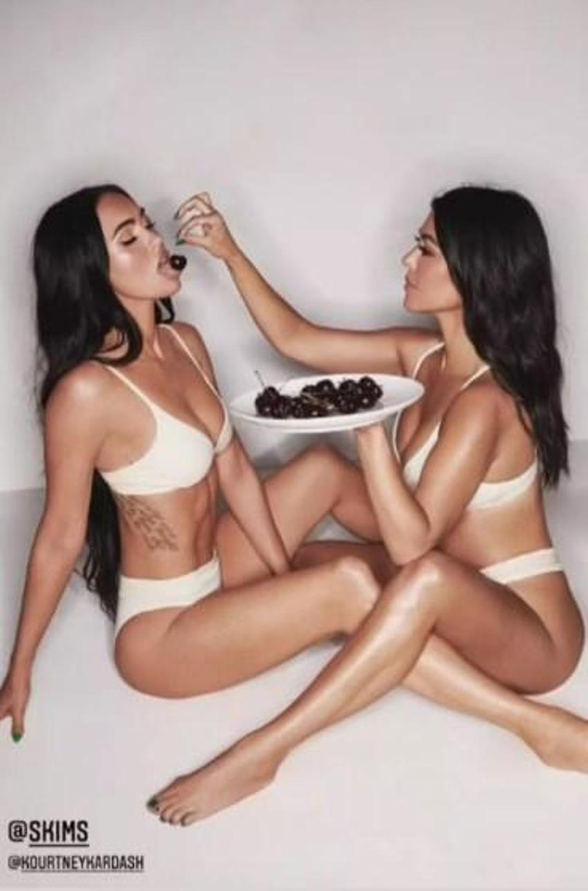 Kourtney Kardashian ve Megan Fox’un üstsüz pozları olay yarattı!
