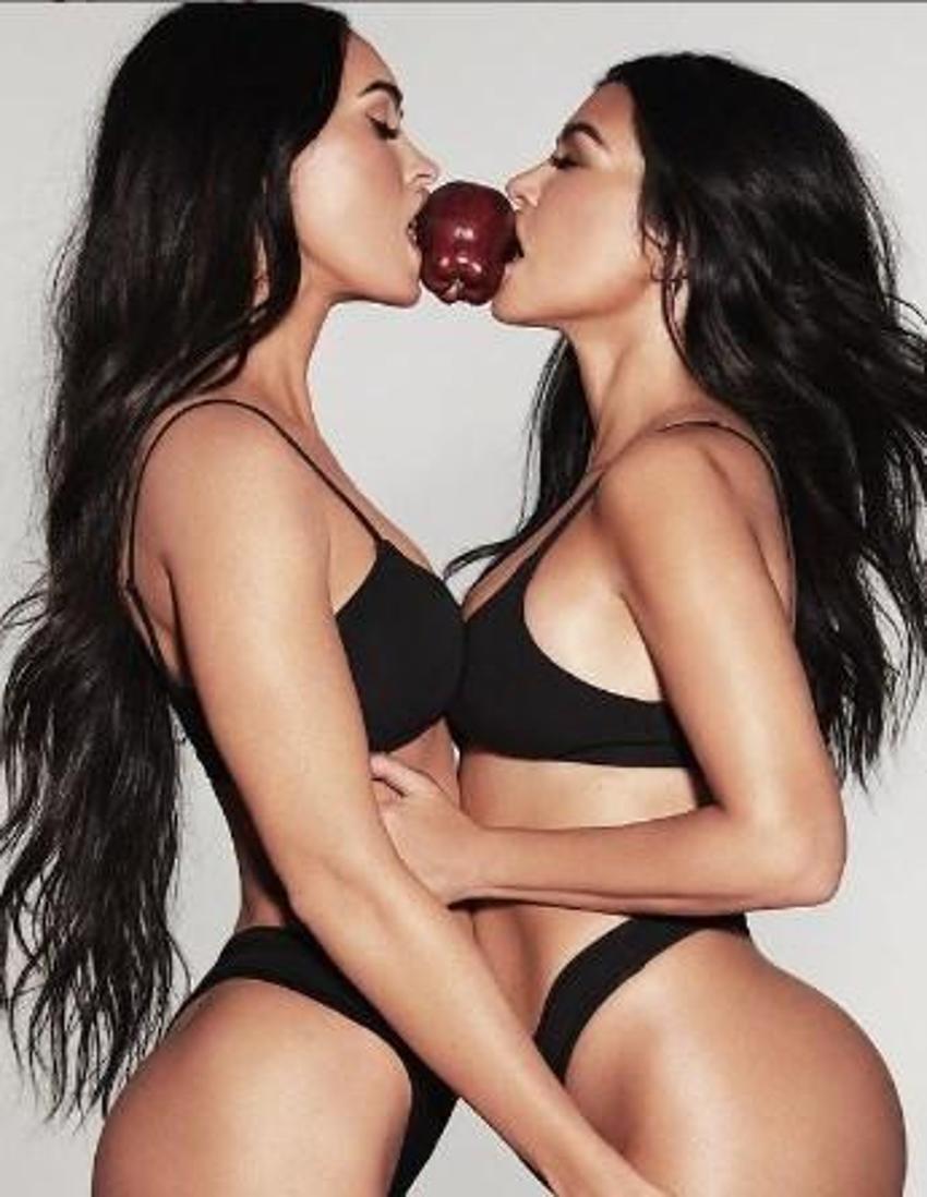 Kourtney Kardashian ve Megan Fox’un üstsüz pozları olay yarattı!
