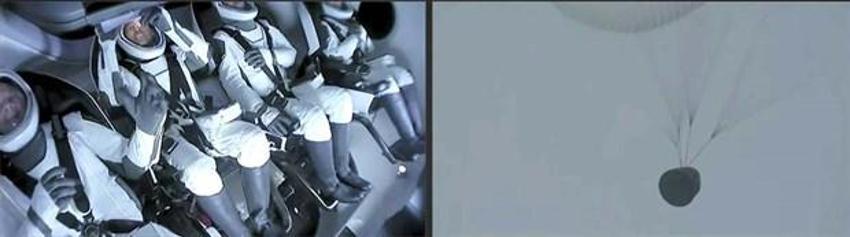 SpaceX'in "Crew Dragon" kapsülü dünyaya döndü! Tarihi anlar...