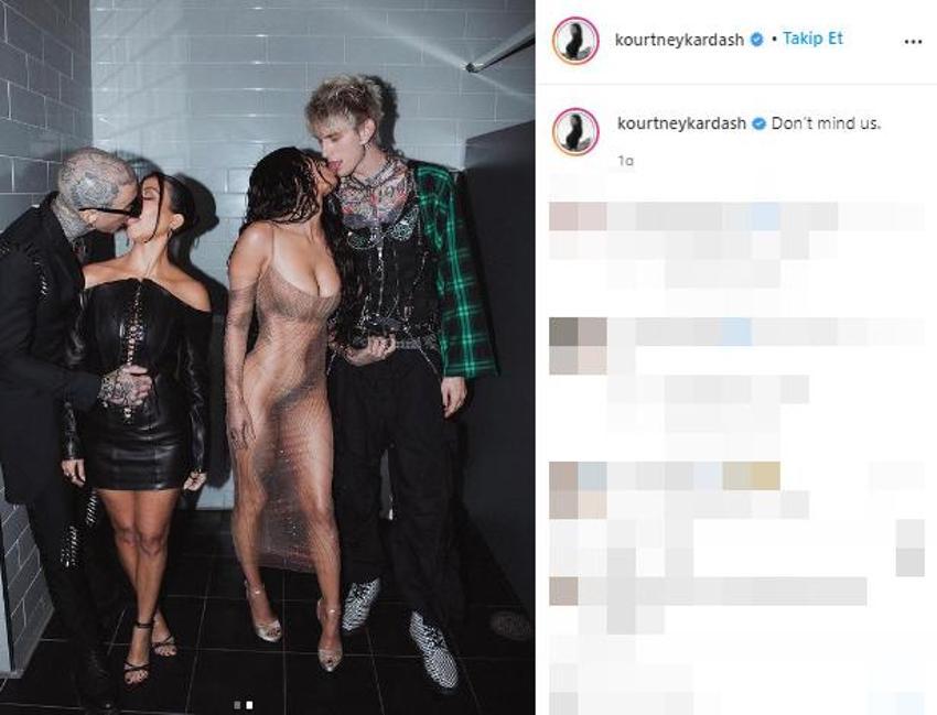 Megan Fox ve Kourtney Kardashian sevgilileriyle tuvalete girdi! O anları paylaştılar...