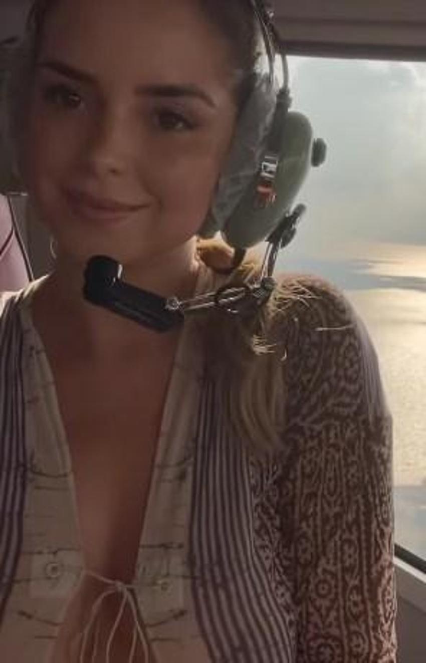 Demi Rose uçtu! Helikopter kombini nefes kesti
