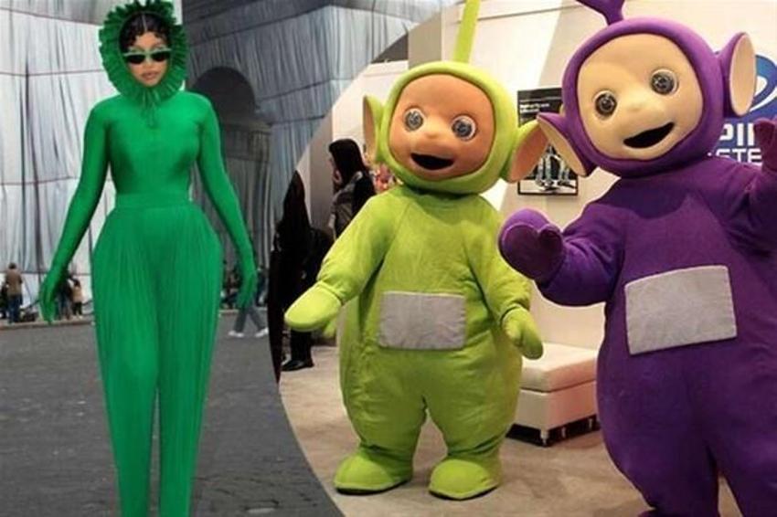 Cardi B'nin yeşil elbisesi sosyal medyada konuşuldu!