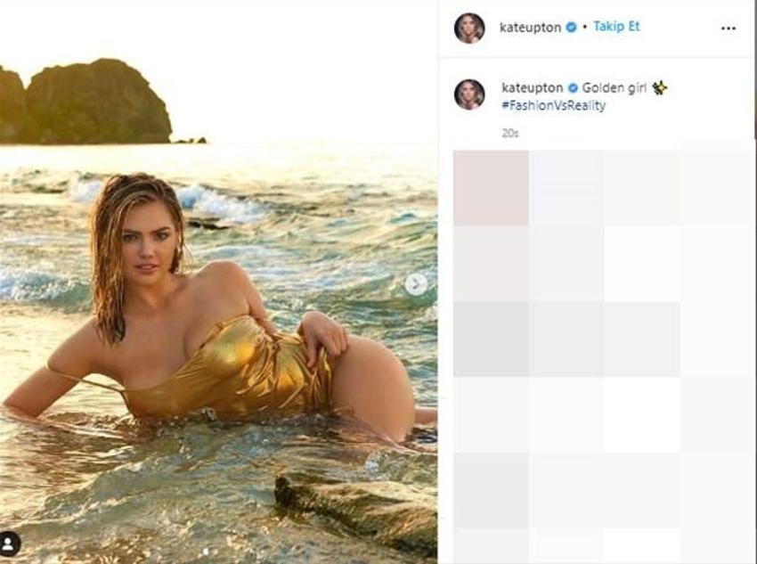 Kate Upton'ın seksi pozuna beğeni yağdı