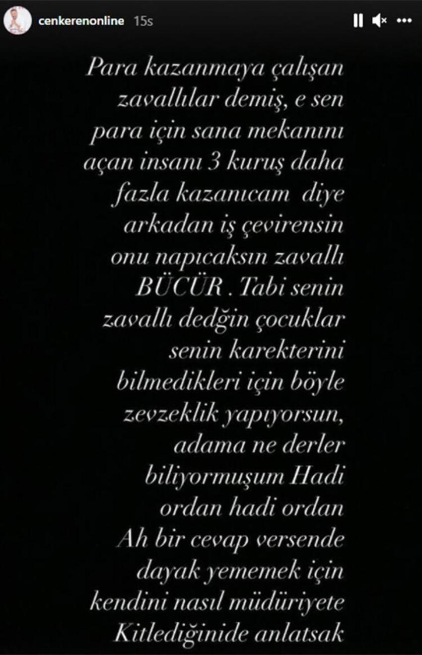Cenk Eren'den Okan Bayülgen'e: Zavallı bücür!