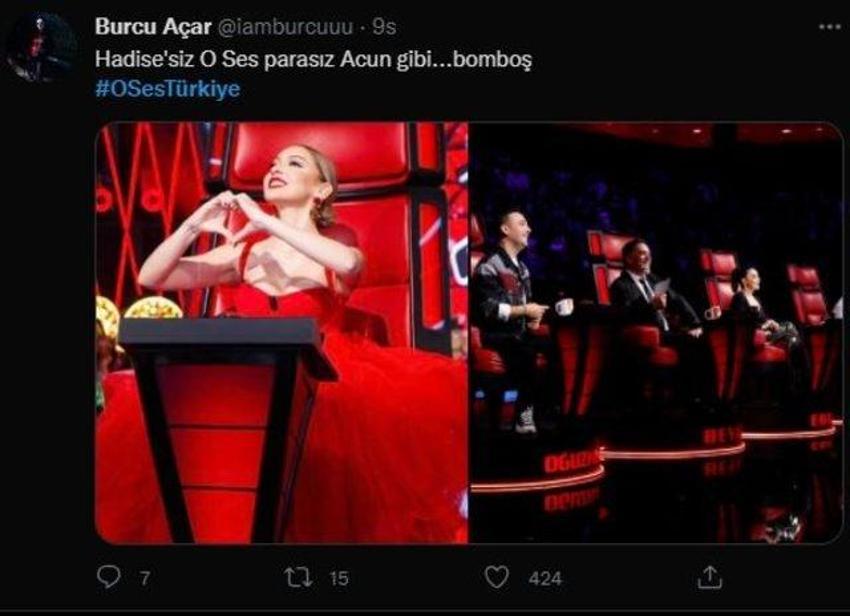 O Ses Türkiye'de Hadise depremi! Sosyal medyada yorum yağdı!