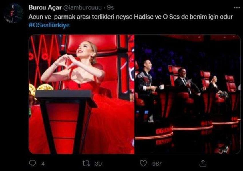 O Ses Türkiye'de Hadise depremi! Sosyal medyada yorum yağdı!