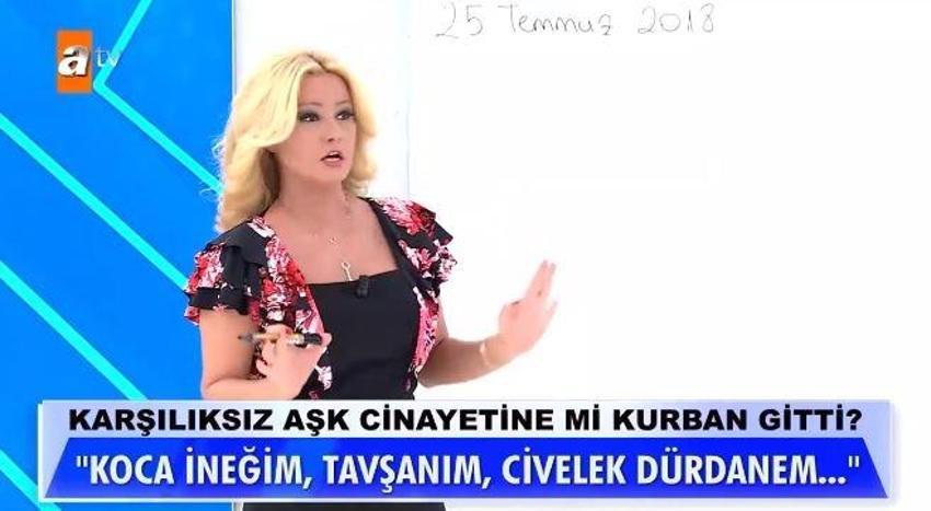 Müge Anlı mektubu okuyunca şaşkına döndü! 'Seksi Dürdane, koca ineğim, tavşanım...'