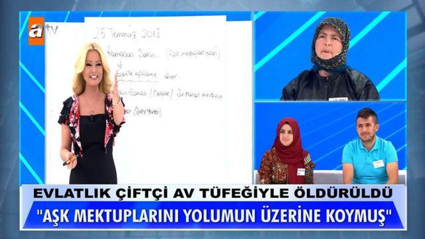 Müge Anlı mektubu okuyunca şaşkına döndü! 'Seksi Dürdane, koca ineğim, tavşanım...'