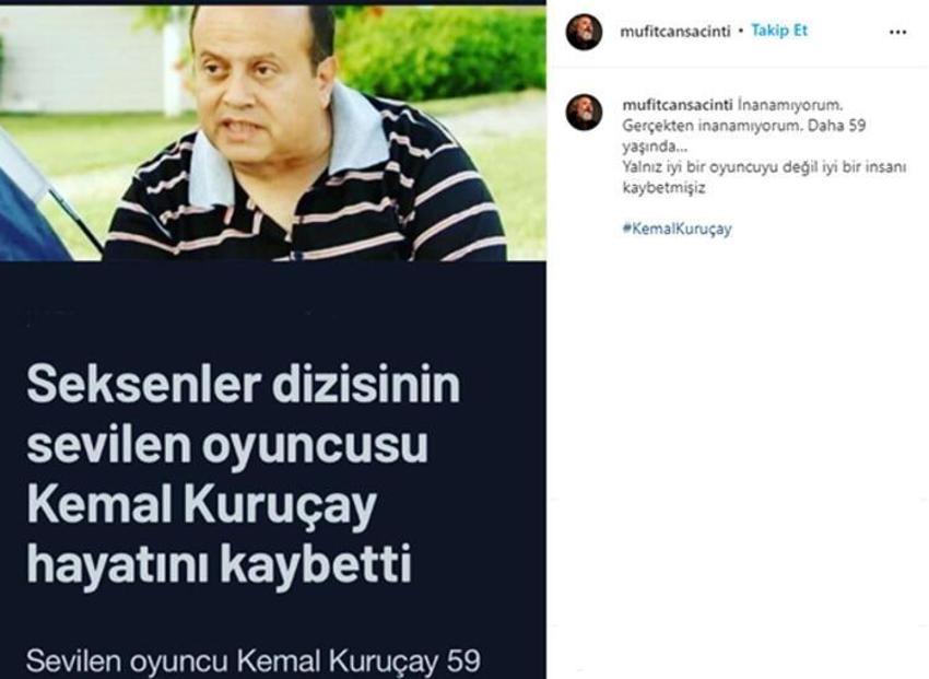 Kemal Kuruçay'ın ölümü ünlüleri yasa boğdu
