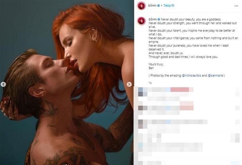 Bella Thorne, sevgilisiyle çıplak poz verdi!