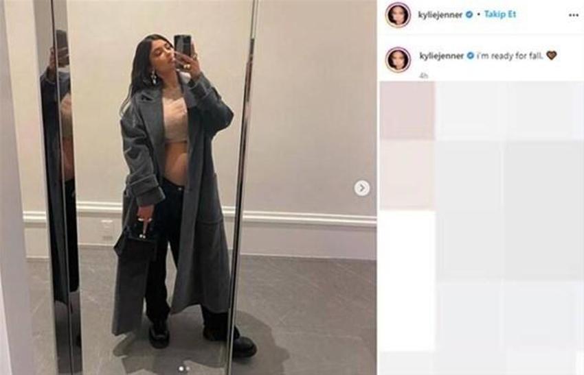 Kylie Jenner'dan hamilelik pozu!