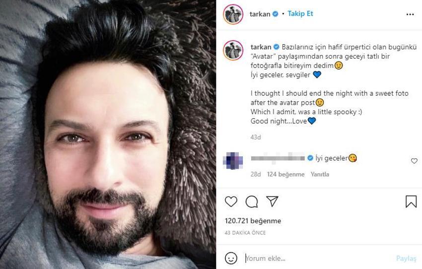 Tarkan'dan 'Tavatar' paylaşımı! Sosyal medyayı salladı!