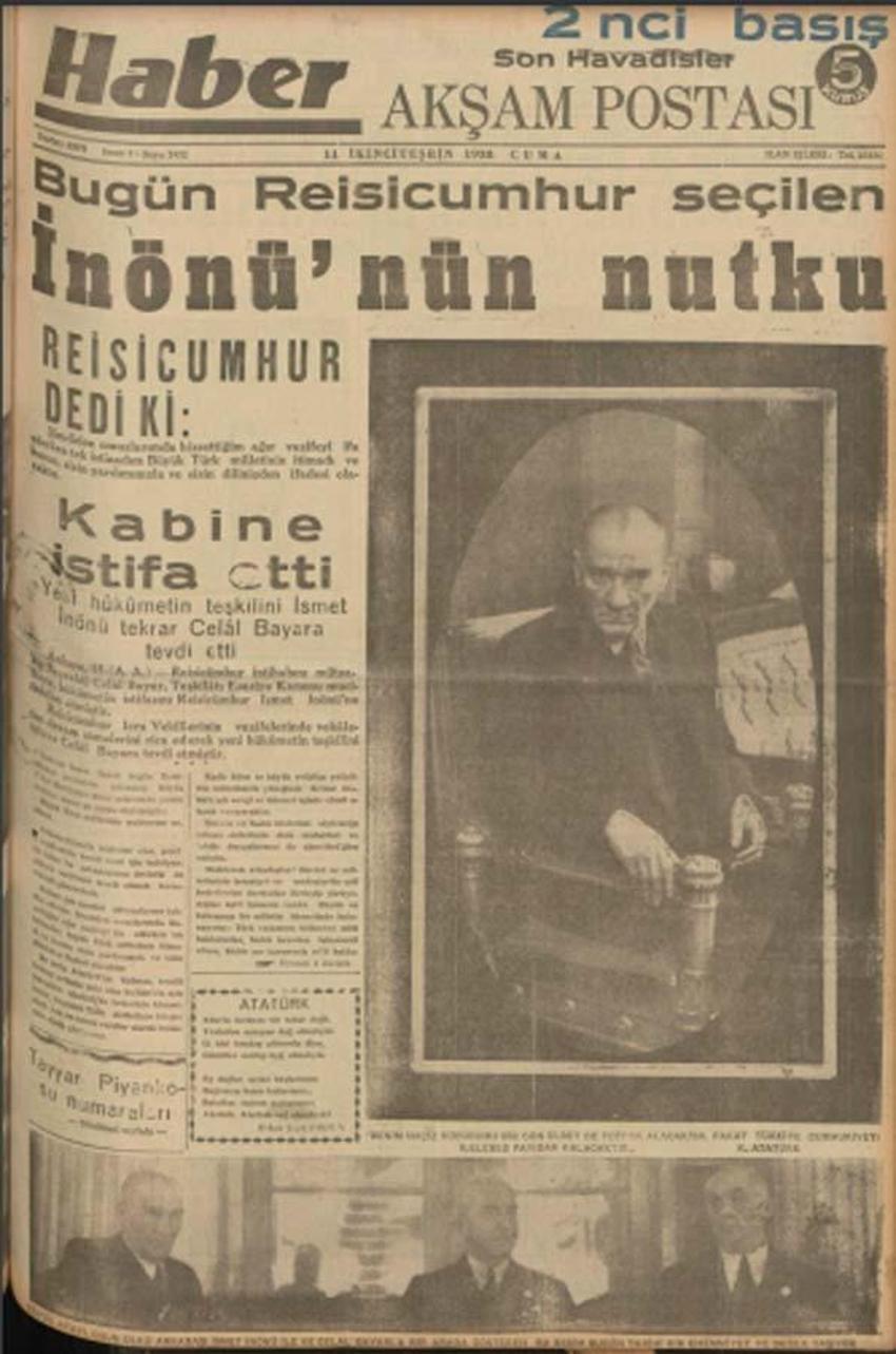 Büyük Önder Atatürk'ün vefatının 83'üncü yılı: 10 Kasım matemi gazetelerin tarihi manşetlerinde